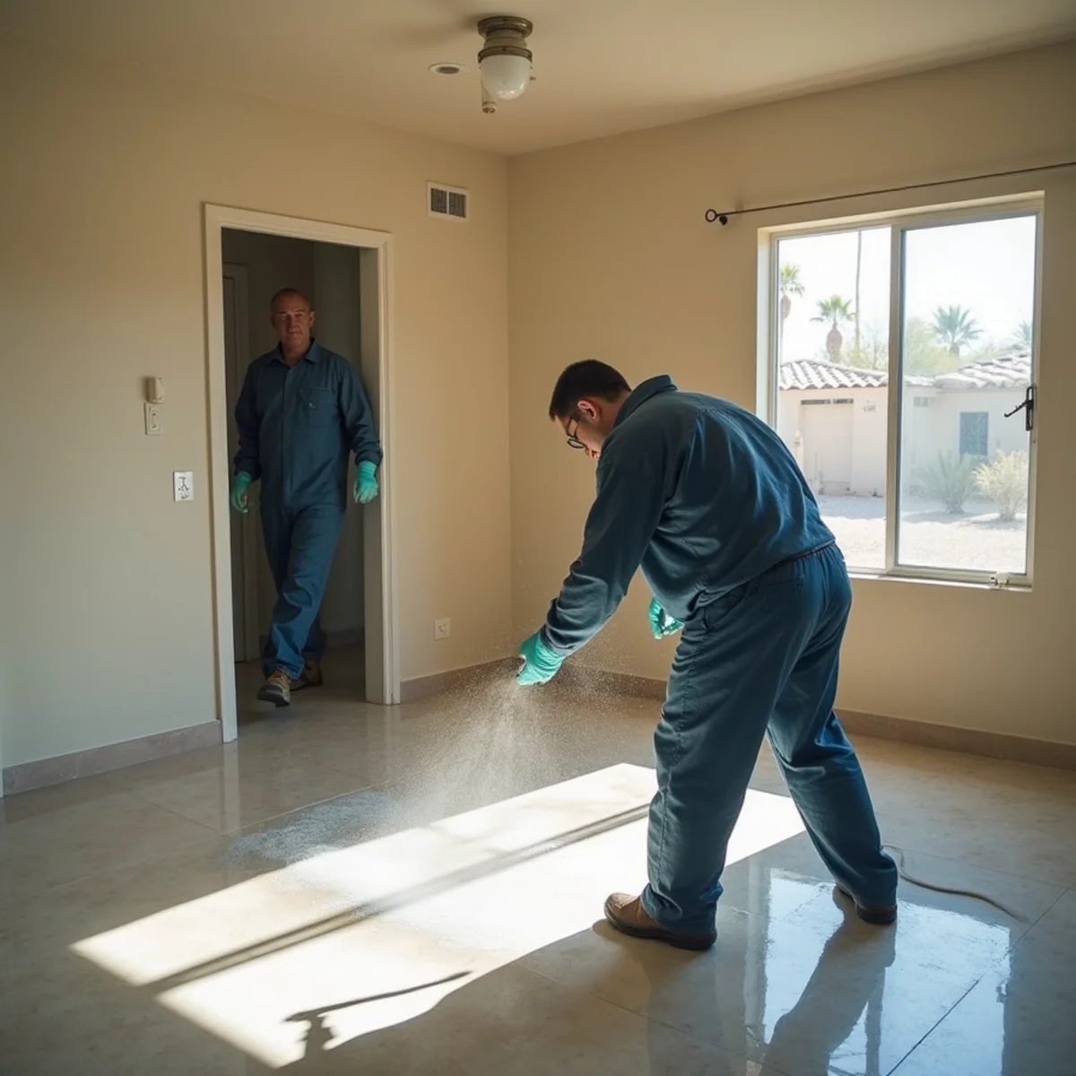 Restored interior following crime scene cleanup