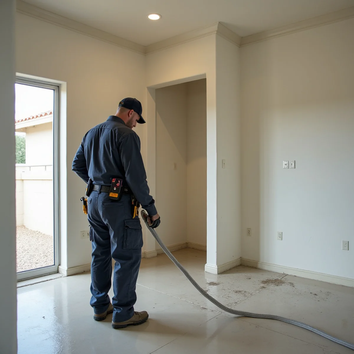 Restored interior following emergency leak repair & water shutoff