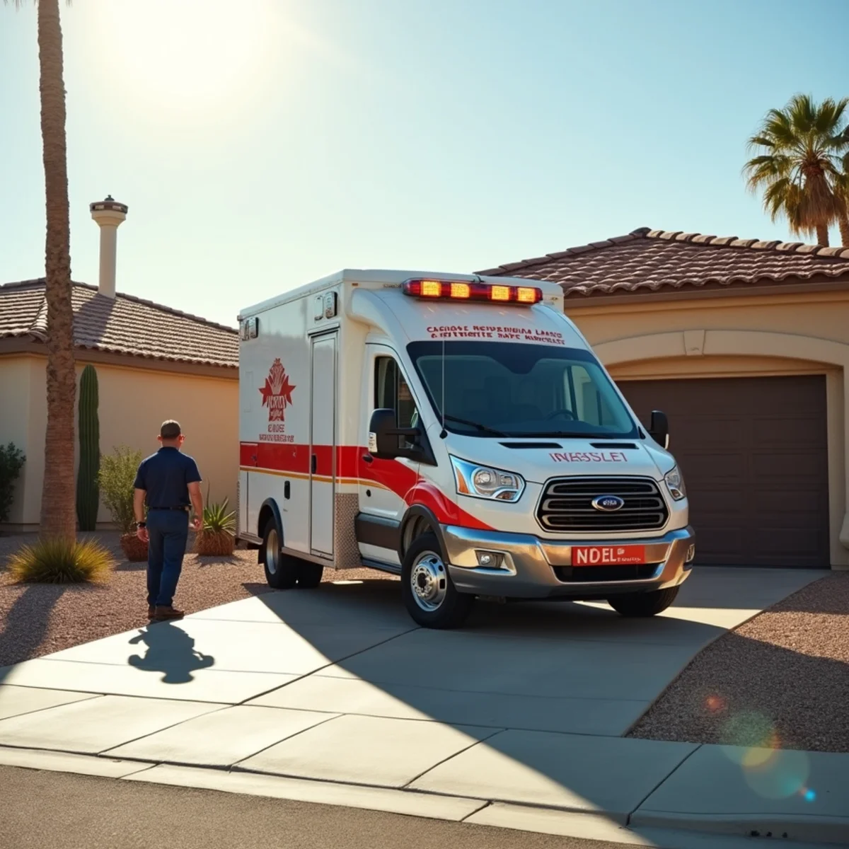 Emergency restoration vehicle staged at Henderson home