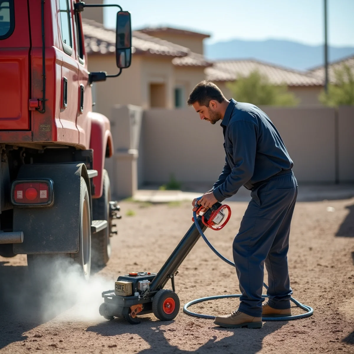 Equipment operation during hoarding cleanup