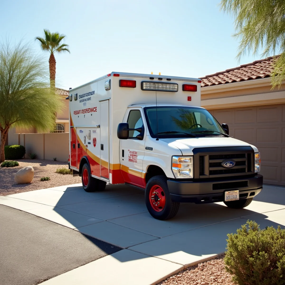 Emergency restoration vehicle staged at Moapa Valley home