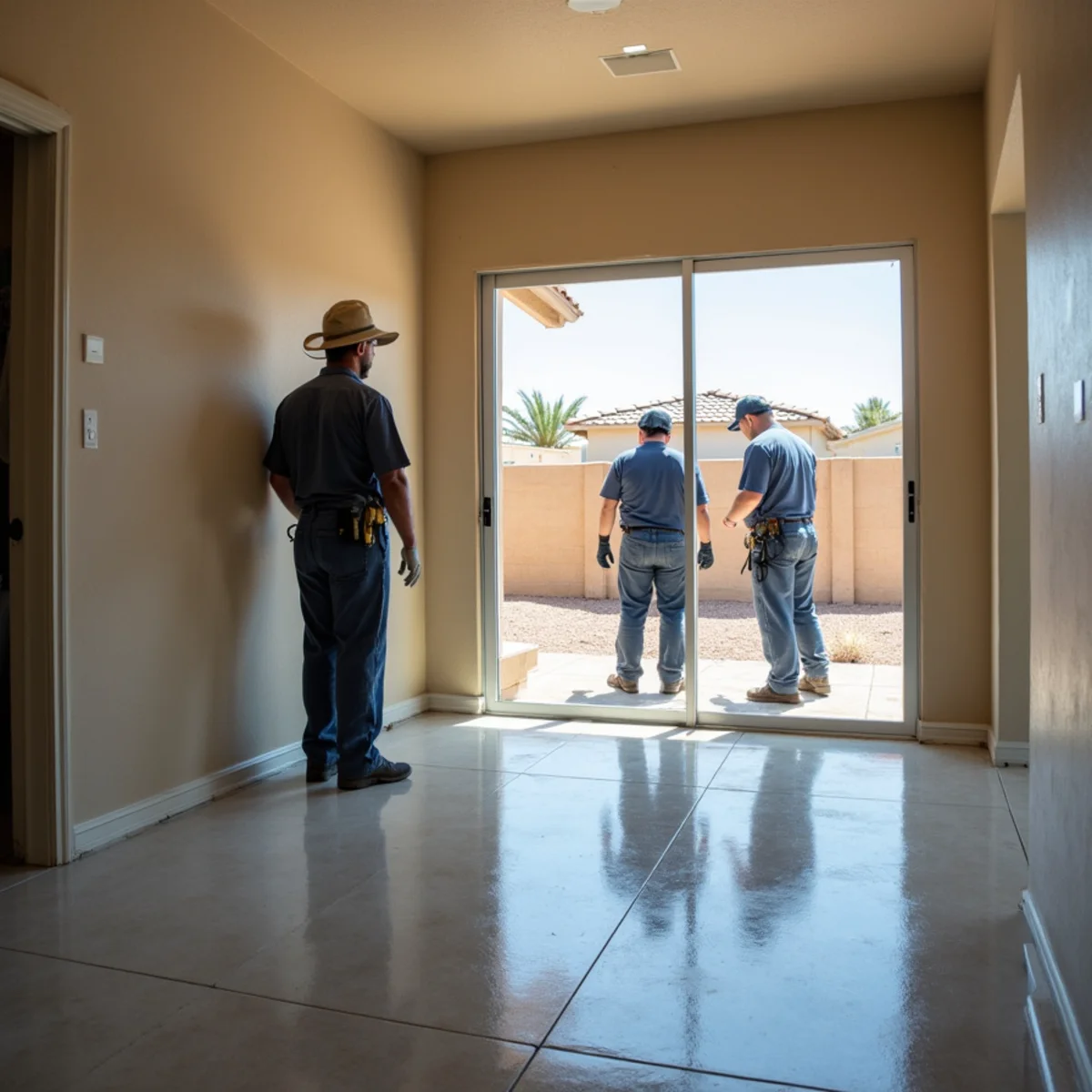 Restored interior following monsoon & flash flood damage