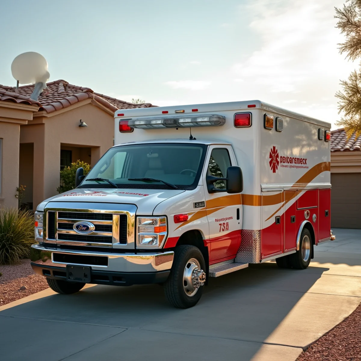 Emergency restoration vehicle staged at Nelson home
