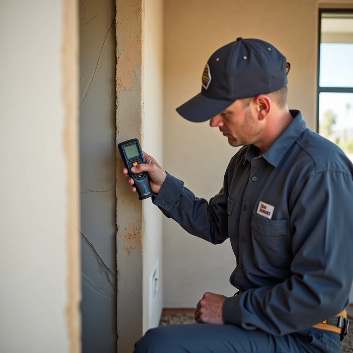 Moisture detection and structural drying in Nye County property