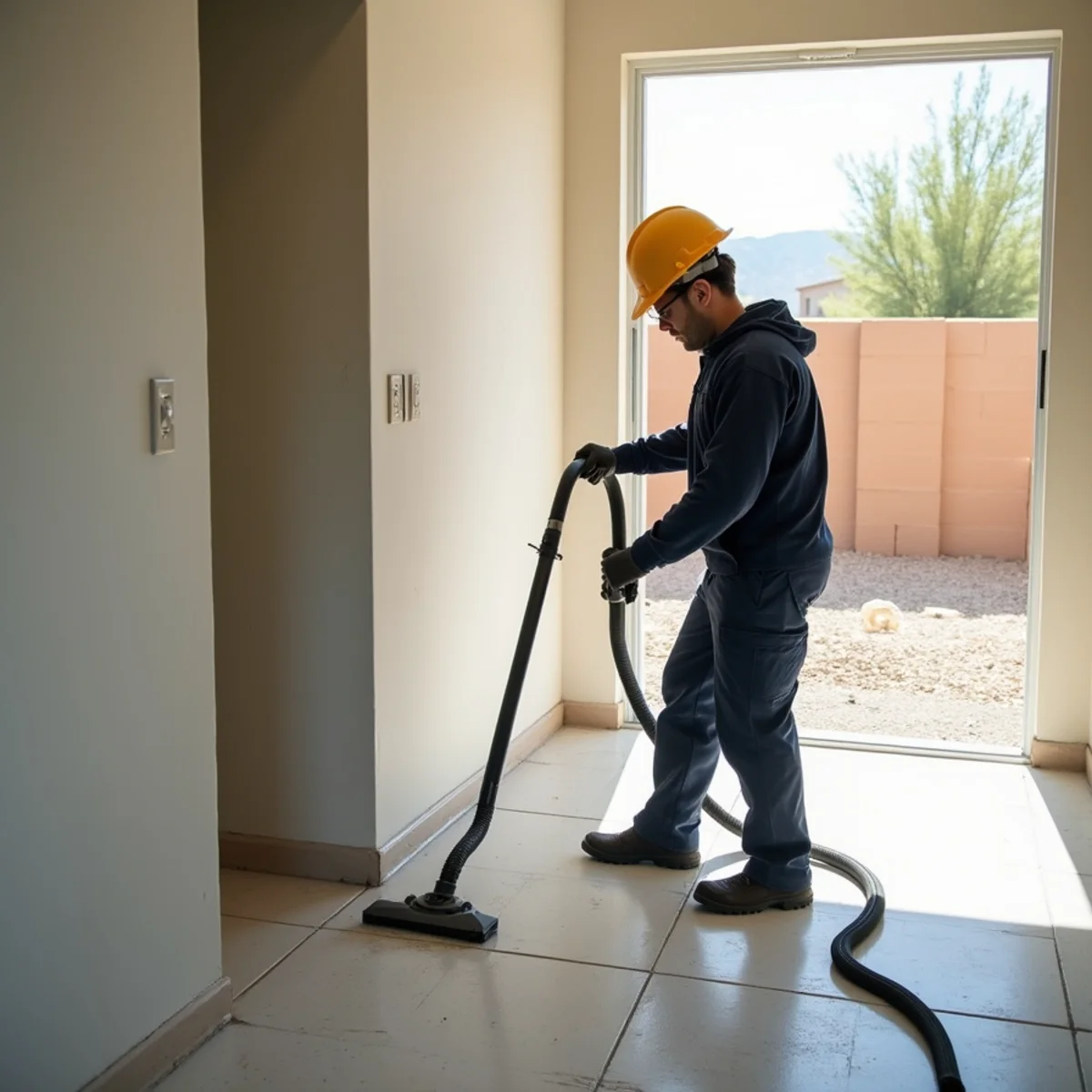 Restoration crew deep cleaning and deodorizing vacated rental property interior across Las Vegas
